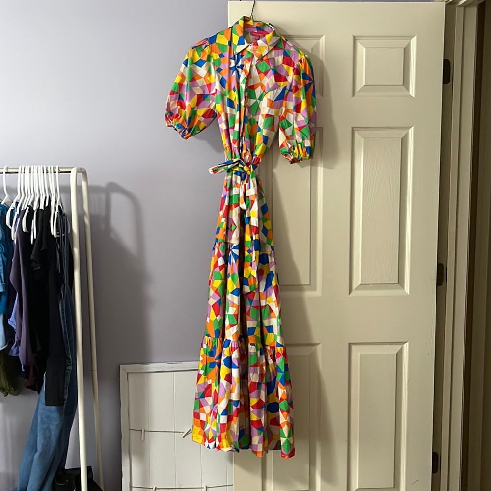 Flying tomato fit and flare button down dress